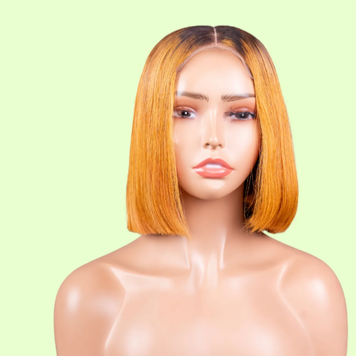 REMY BONE STRAIGHT WIG - HONEY BROWN